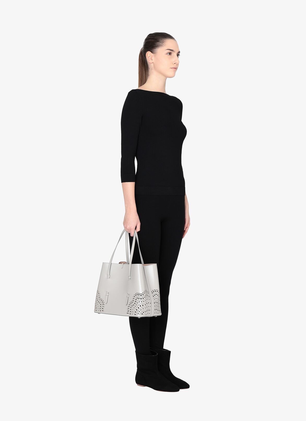CABAS SMALL MODEL C.LUX QUART VIENNE VAGUE PEARL ALAÏA PEARL  CABAS SMALL MODEL C.LUX QUART VIENNE VAGUE PEARL